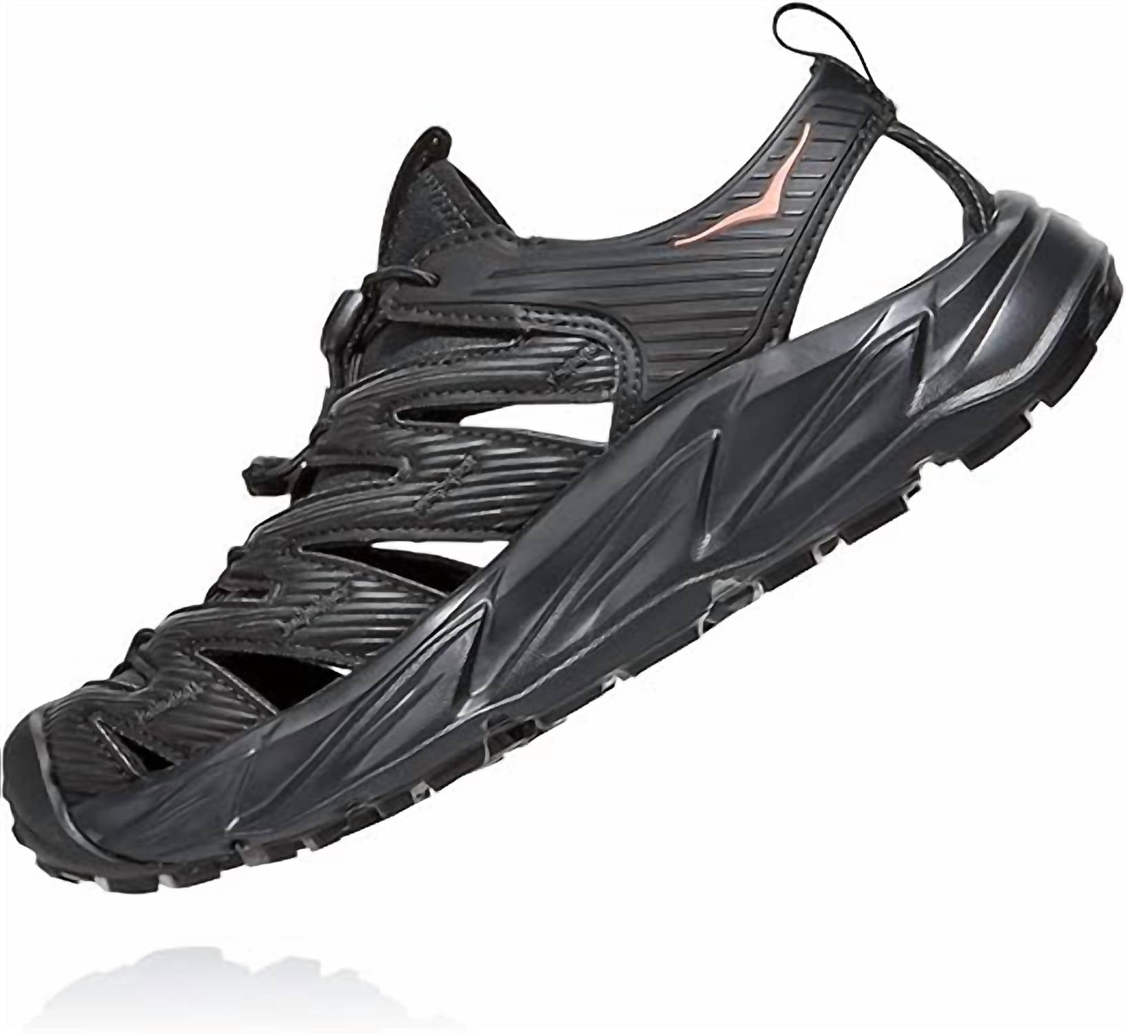 Hoka Women's Hopara Hiking Sandals in black fusion coral 1 - women's sandal - view 4