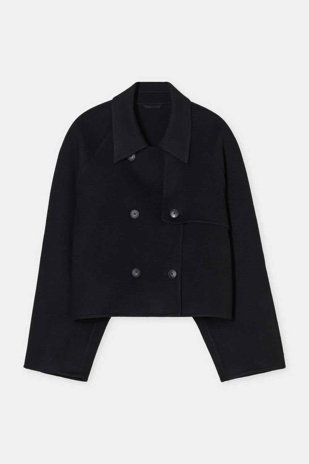 CLOSED Cropped Trench Coat in black - women's jacket - view 5