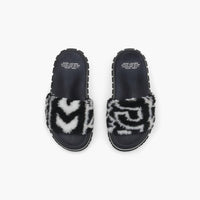 Marc Jacobs Women's The Monogram Teddy Slide in black - women's sandal - alternate view