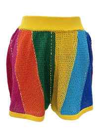 QUEEN OF SPARKLES Women's Sunshine Rhinestone Short Set in rainbow - women's sleepwear - view 5