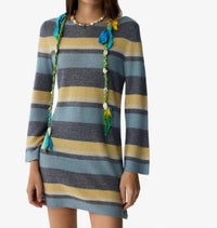 Guest In Residence Bayside Mini Dress in residence bayside mini dress in navy combo - women's dress - view 4