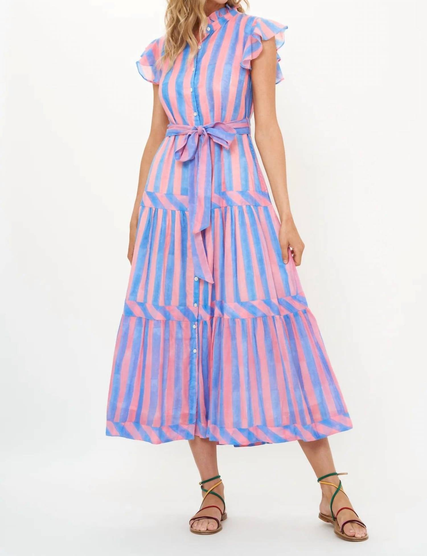 Oliphant - Ruffle Collar Button Maxi