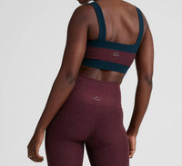 BEYOND YOGA Spacedye Horizon Colorblock Bra in midnight burgundy nocturnal navy - women's intimate - alternate view