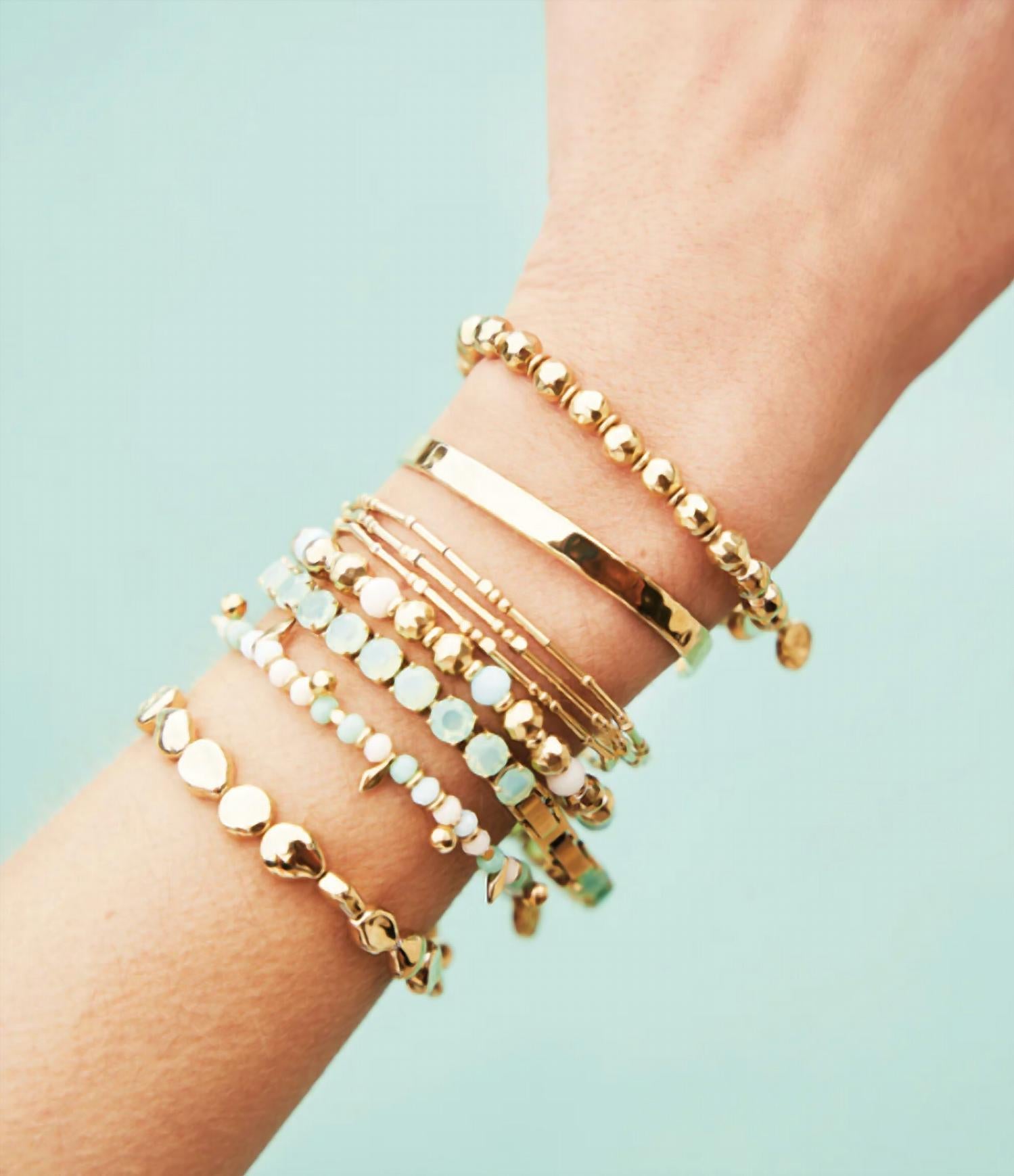 spartina 449 Women's Mermazing Stretch Bracelet in gold - women's jewelry - alternate view
