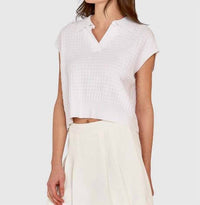 Autumn Cashmere - Women's Grid Stitch Top