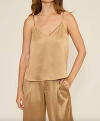 LUCY PARIS Clement Tank Top in taupe - women's tank top