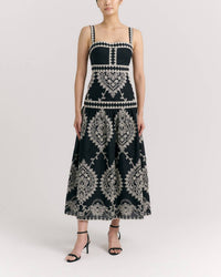 Cartolina Nantucket Adair Midi Dress in noir - women's dress