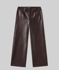 Citizens of Humanity FAYE RECYCLED LEATHER PANT in chocolate - women's pants - view 4