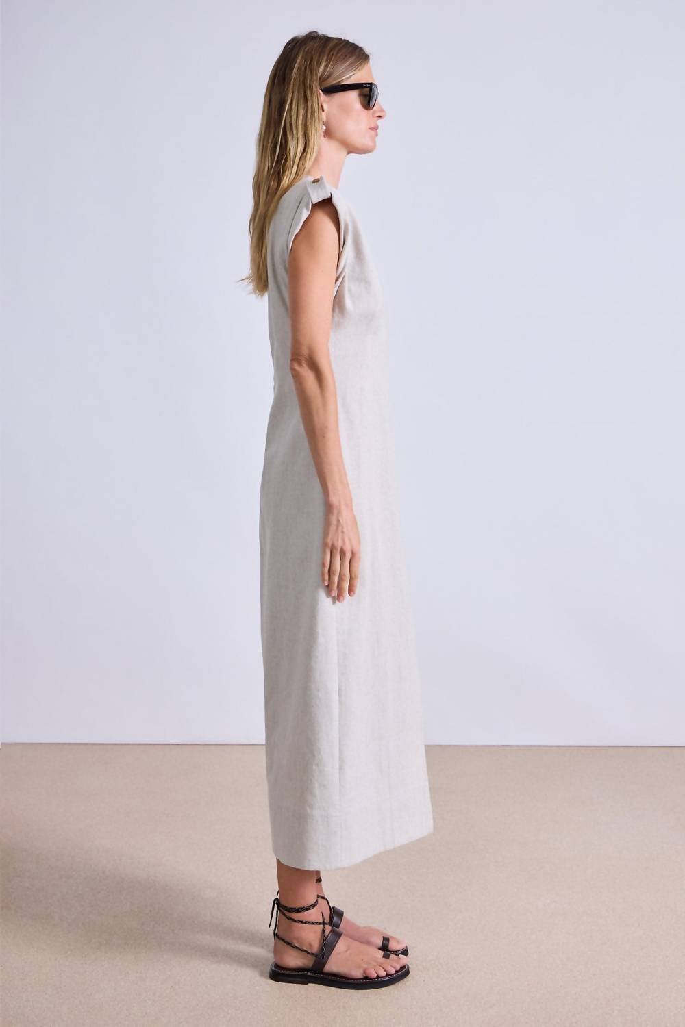 Apiece Apart - Linen Blend Shift Maxi Dress