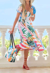 Dolcezza - Pots On The Stairs Crinkle Dress