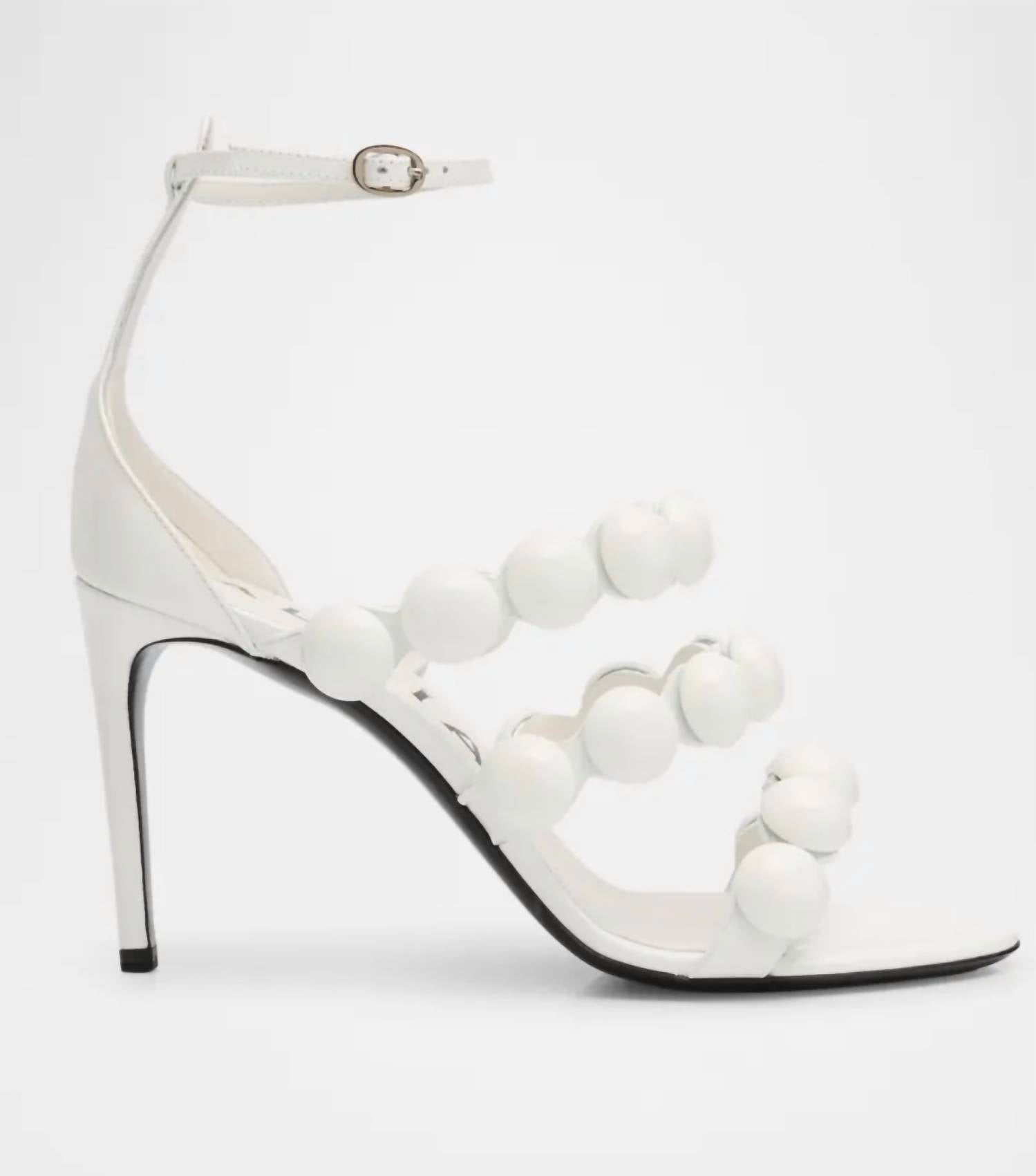 Alaia - Women's Patent Bubble Ankle-strap Sandals