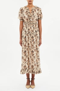 Ulla Johnson - Rosamunde Puff Sleeve Floral Midi Dress