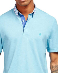 Eight X - Paint Splatter Collar Textured Polo Shirt