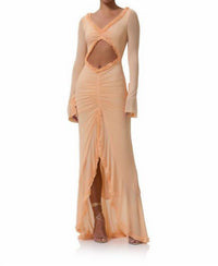 Afrm - Cat Micro Ruffle Maxi Dress