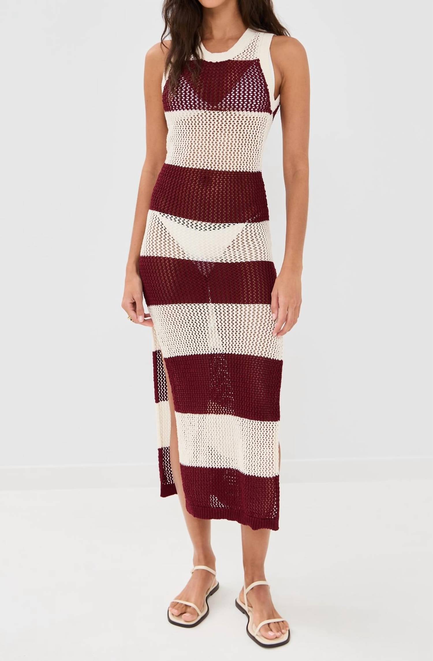 Beach Riot holly rose dress in merlot - women's dress