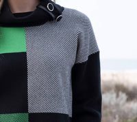 Marble - Checkered Cowl Neck Sweater