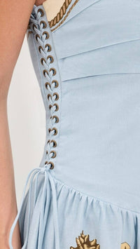 Farm Rio - Souvenir Strapless Side Ties Midi Dress