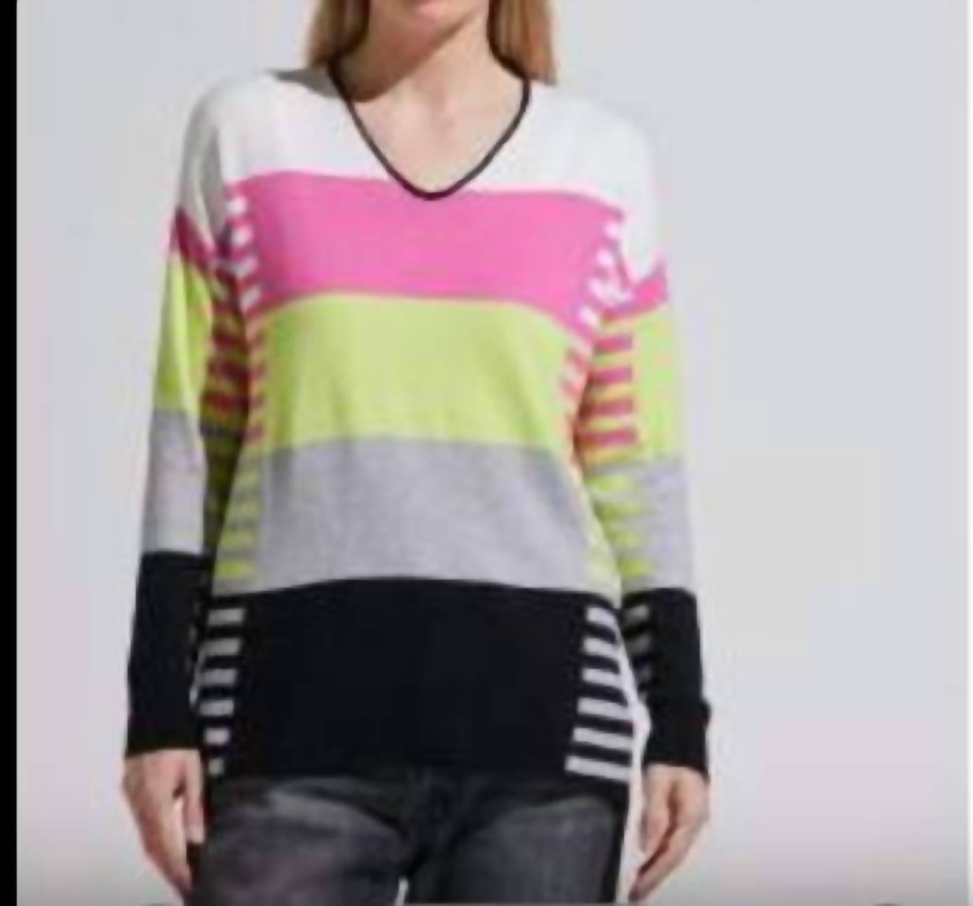 Zaket & Plover - Varied Stripe V Sweater