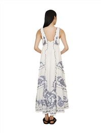 Alemais - Hazel Smocked Embroidered Dress