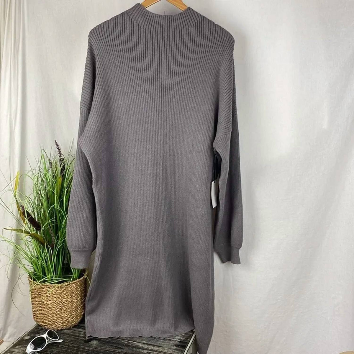 Line And Dot - Long Sleeve Sweater Mini Dress