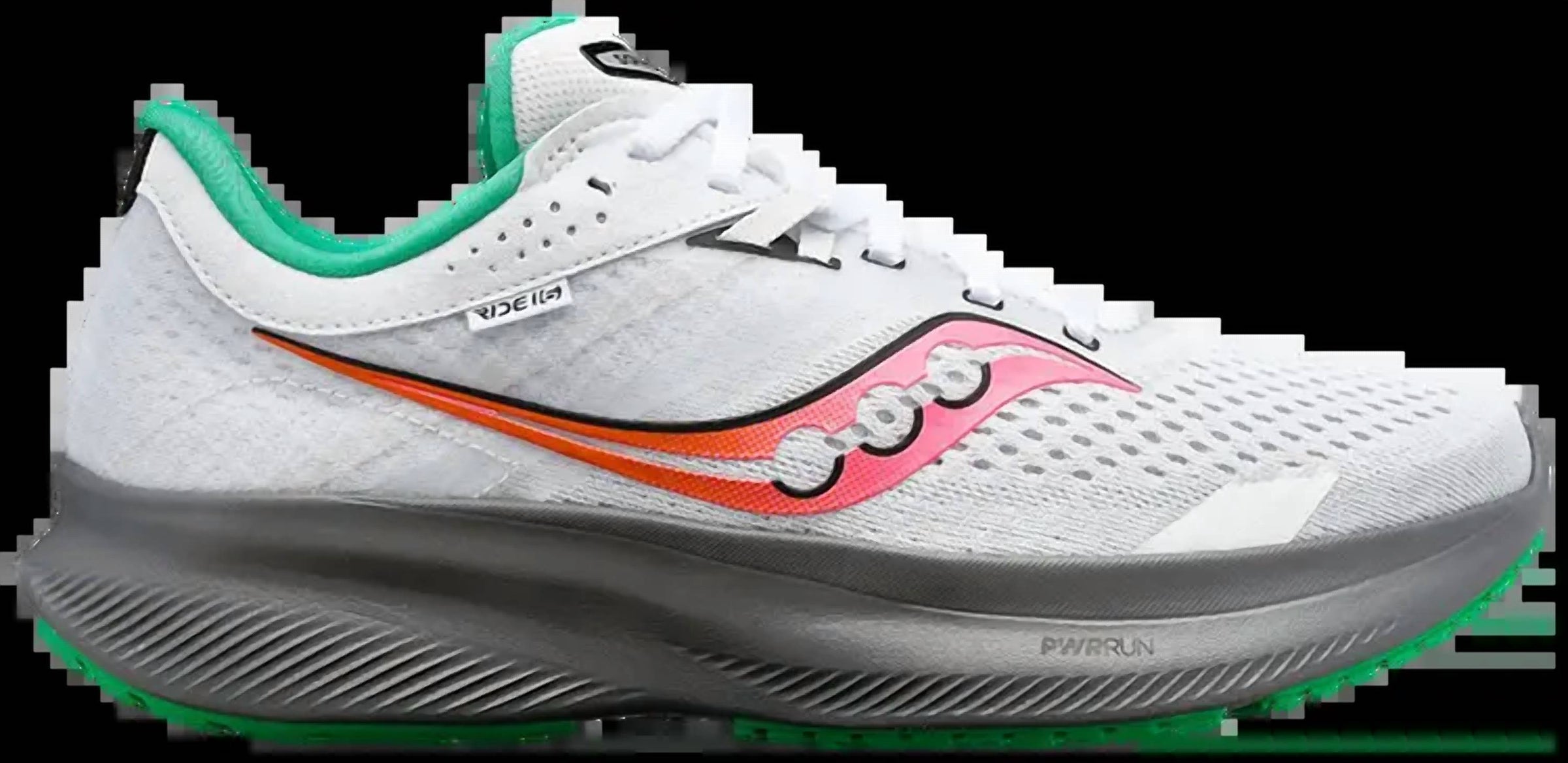 SAUCONY Women Ride 16 Running Shoes in white gravel - women's shoe
