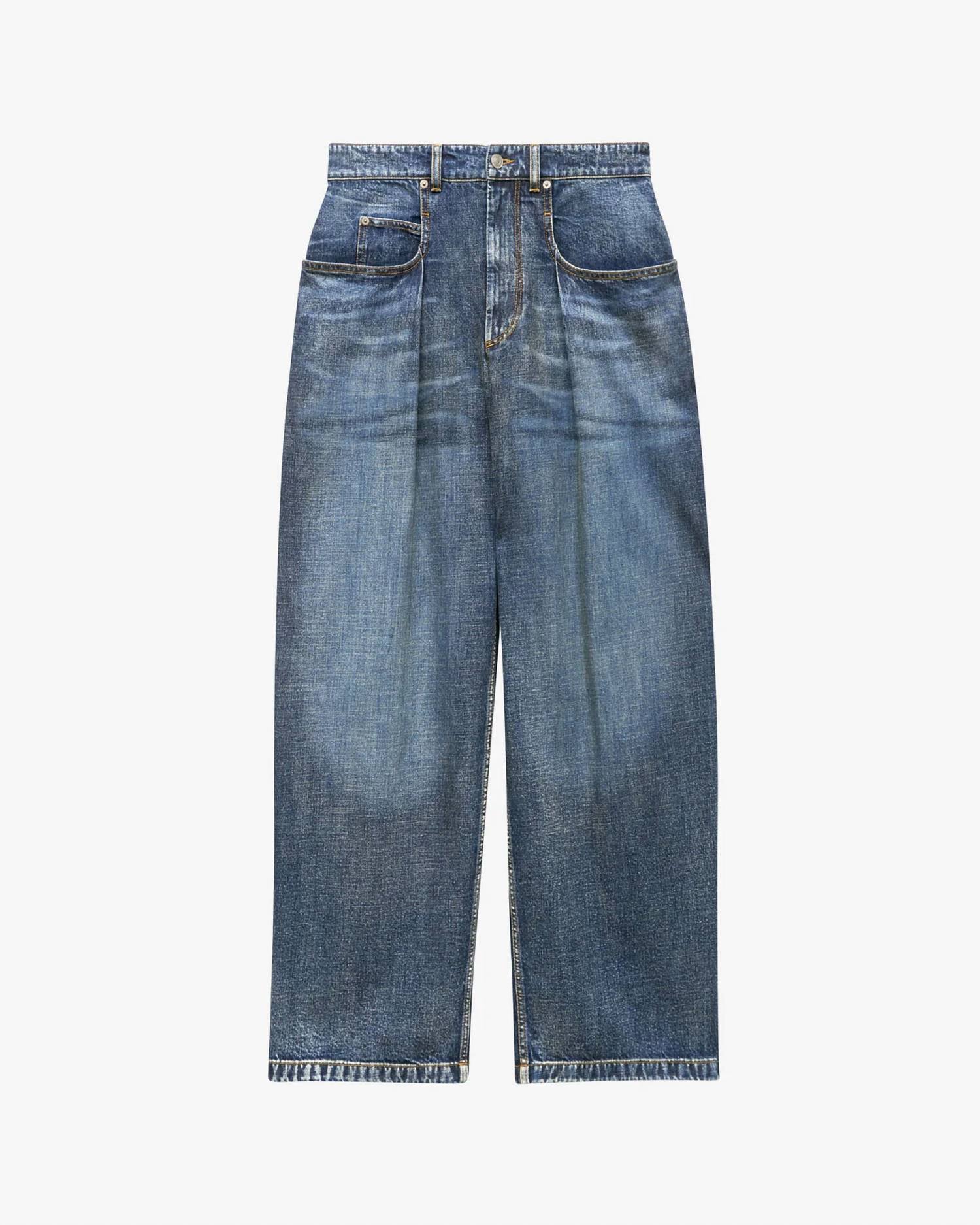 ISABEL MARANT PRE-LOVED Janael pants in dark blue - men's jeans - view 4