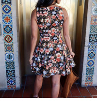 Olivaceous - Dark Blooms Mini Dress
