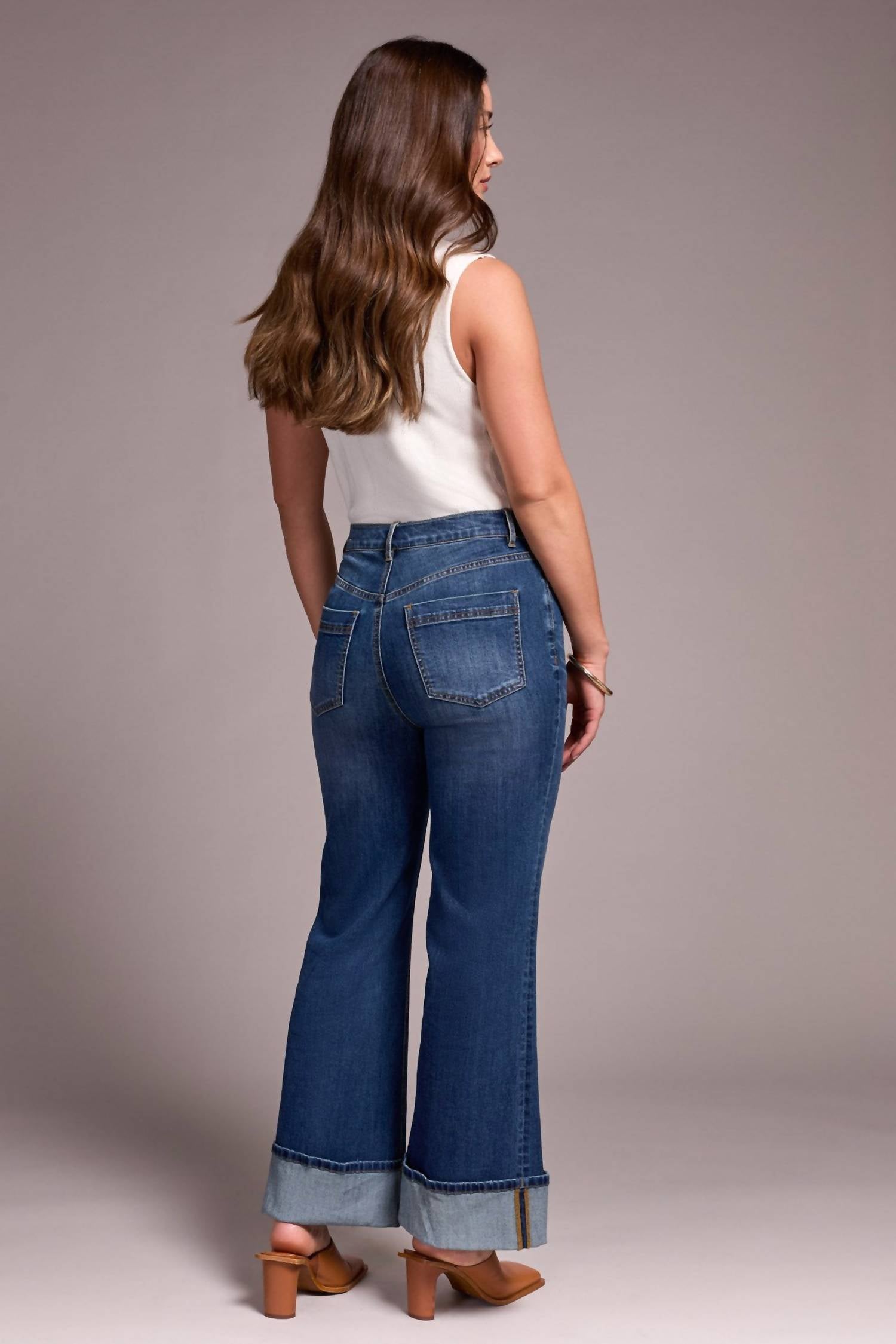 Tribal - Brooke Cuffed Palazzo Jeans
