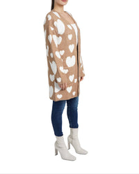 Love Token - Hearts Long Sleeve Cardigan