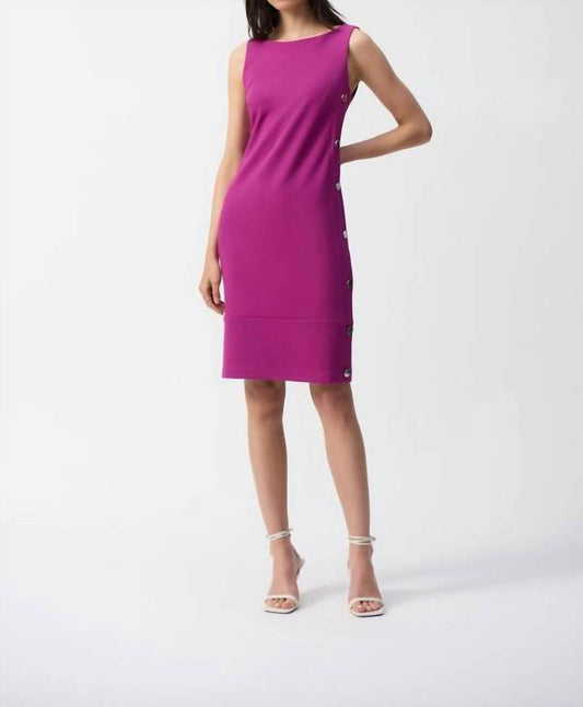 Joseph Ribkoff - Sheath Boat-neck Sleeveless Dress Style