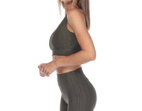 GOLDHAUS Tiktok Sports Bra in olive - women's intimate - alternate view