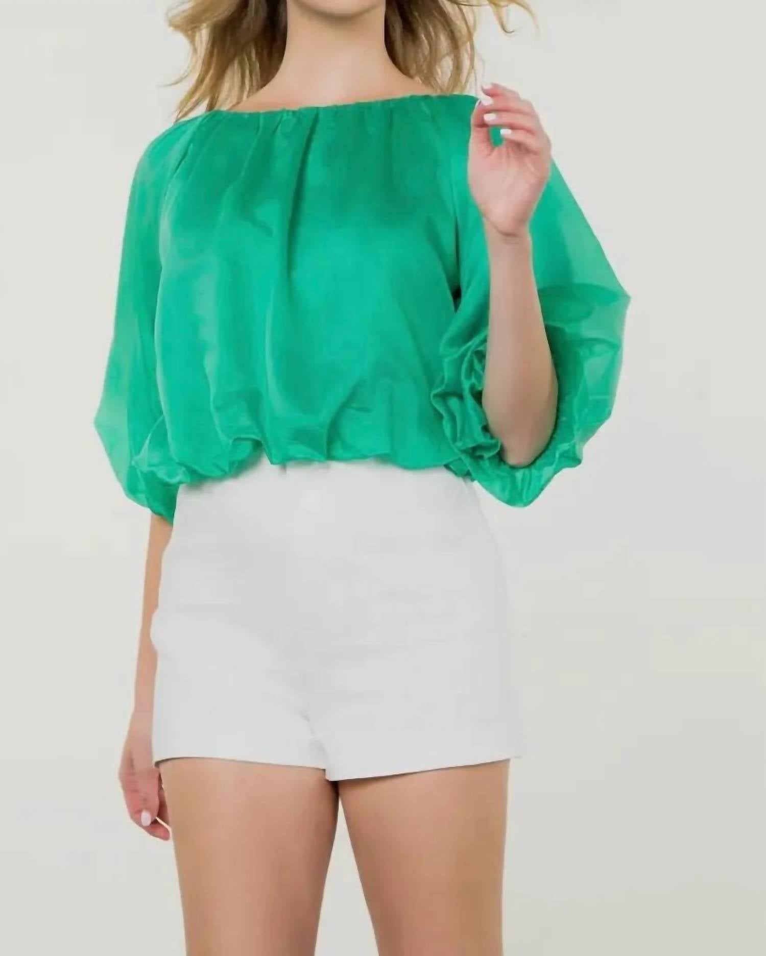 Thml - Women's Puff Sleeve Flowy Blouse