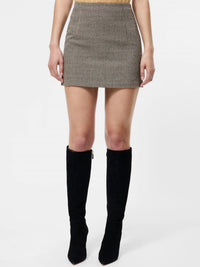 French Connection - Houndstooth Wool Mini Skirt