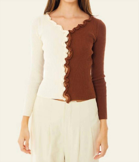 Find Me Now - Charlie Ruffle Knit Top