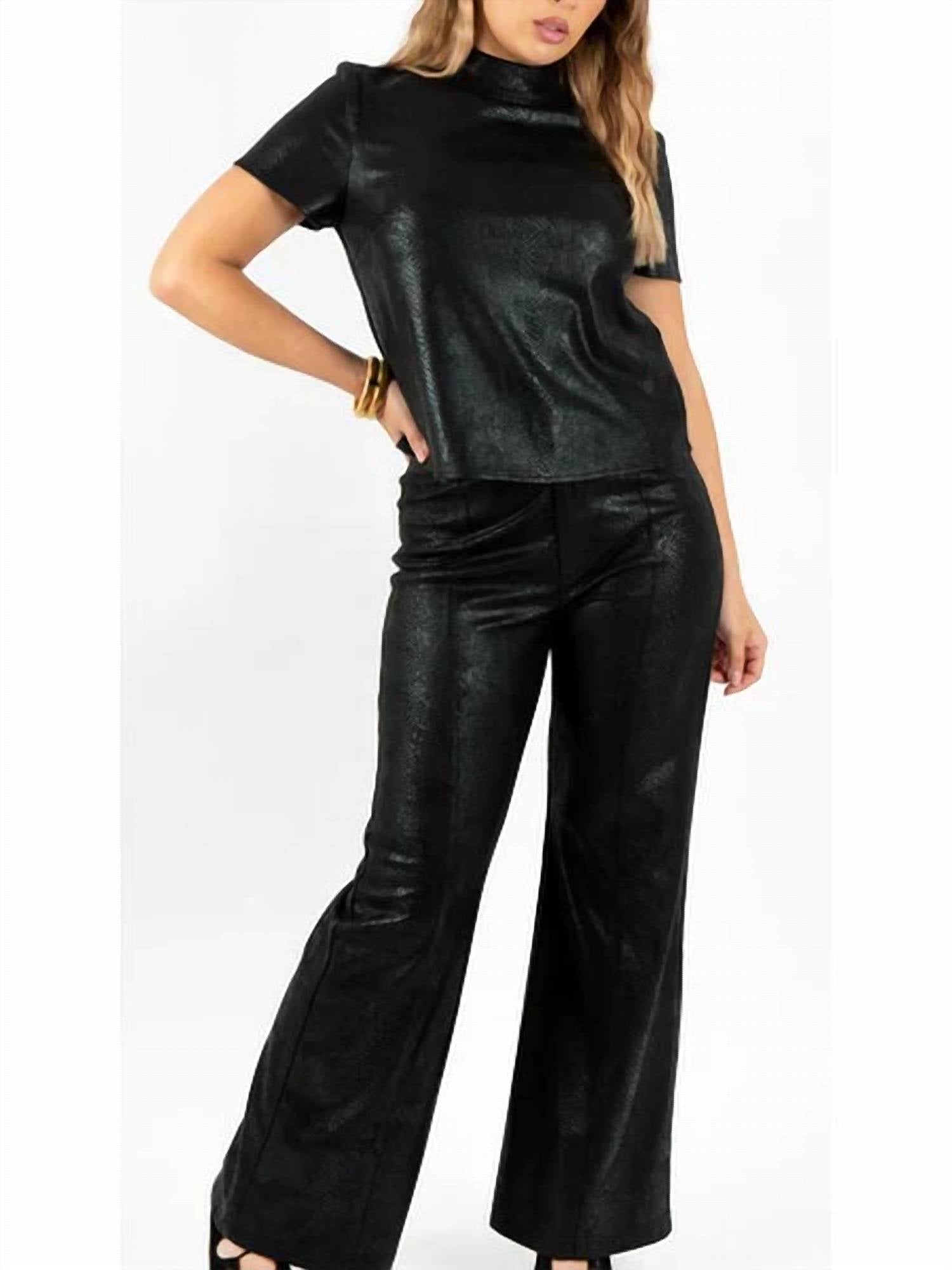 Sincerely Ours - Snake Print Wide Leg Pants