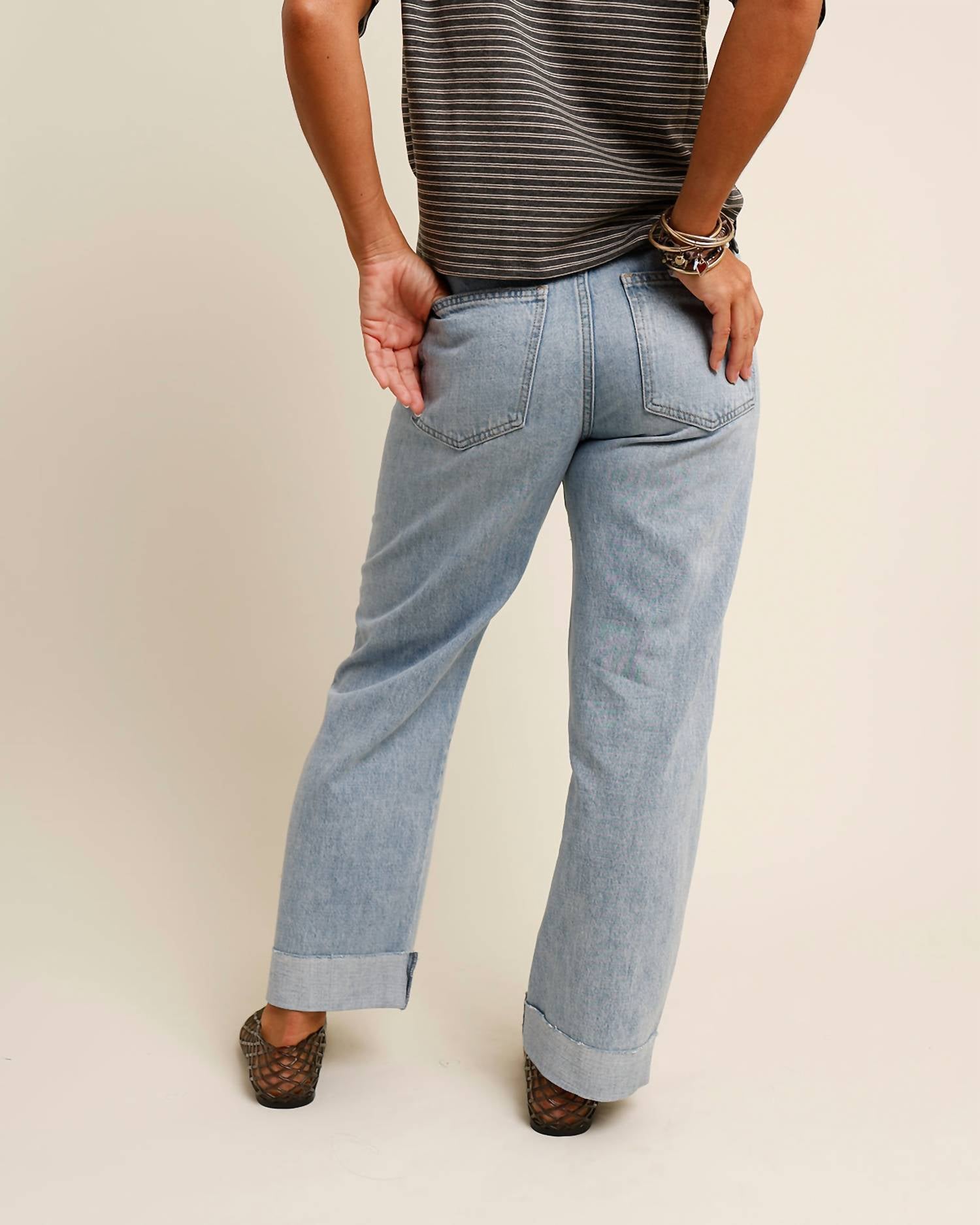 Pistola - Kacey Mid Rise Cuffed Boyfriend Denim