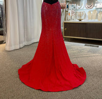 Vienna Prom - Deep V-Mesh Strappy Long Gown