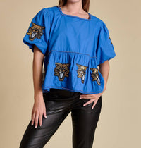 Stewart Simmons - The Puff Sleeve Peplum Top Kentucky