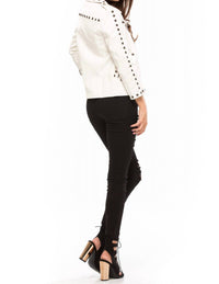 Line And Dot - Women's Stud Moto Jacket