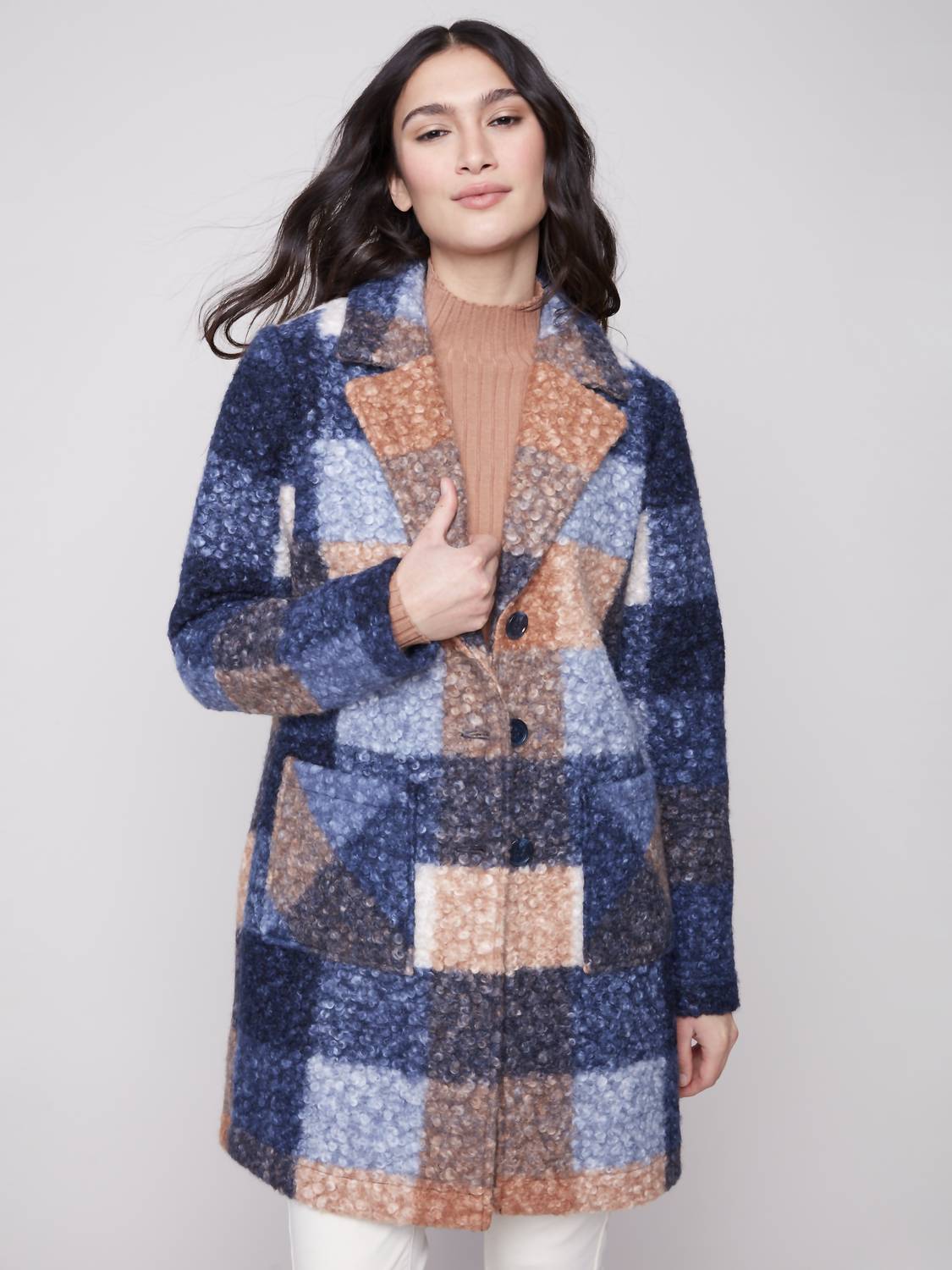 Charlie B - Plaid Bouclé Jacket