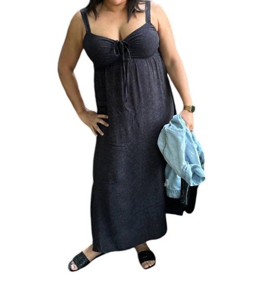 Saltwater Luxe - Shale Mini Dot Tank Midi Dress