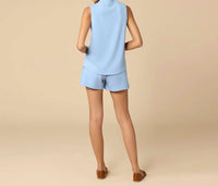 Softies - Dreamtech Sleeveless Cowl Top With Pintuck Shorts Set