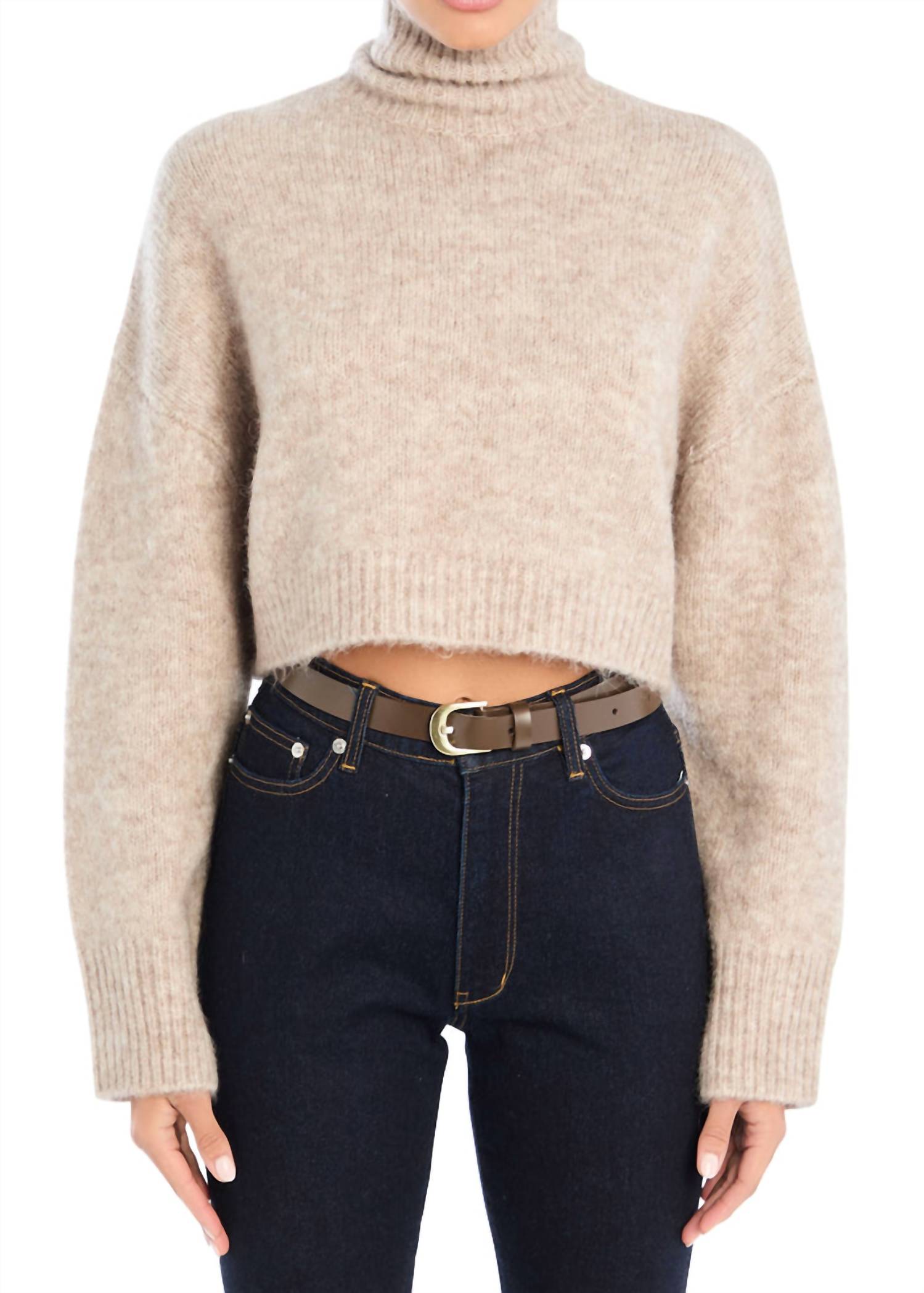SER.O.YA Tahara Turtleneck Sweater in desert - women's sweater