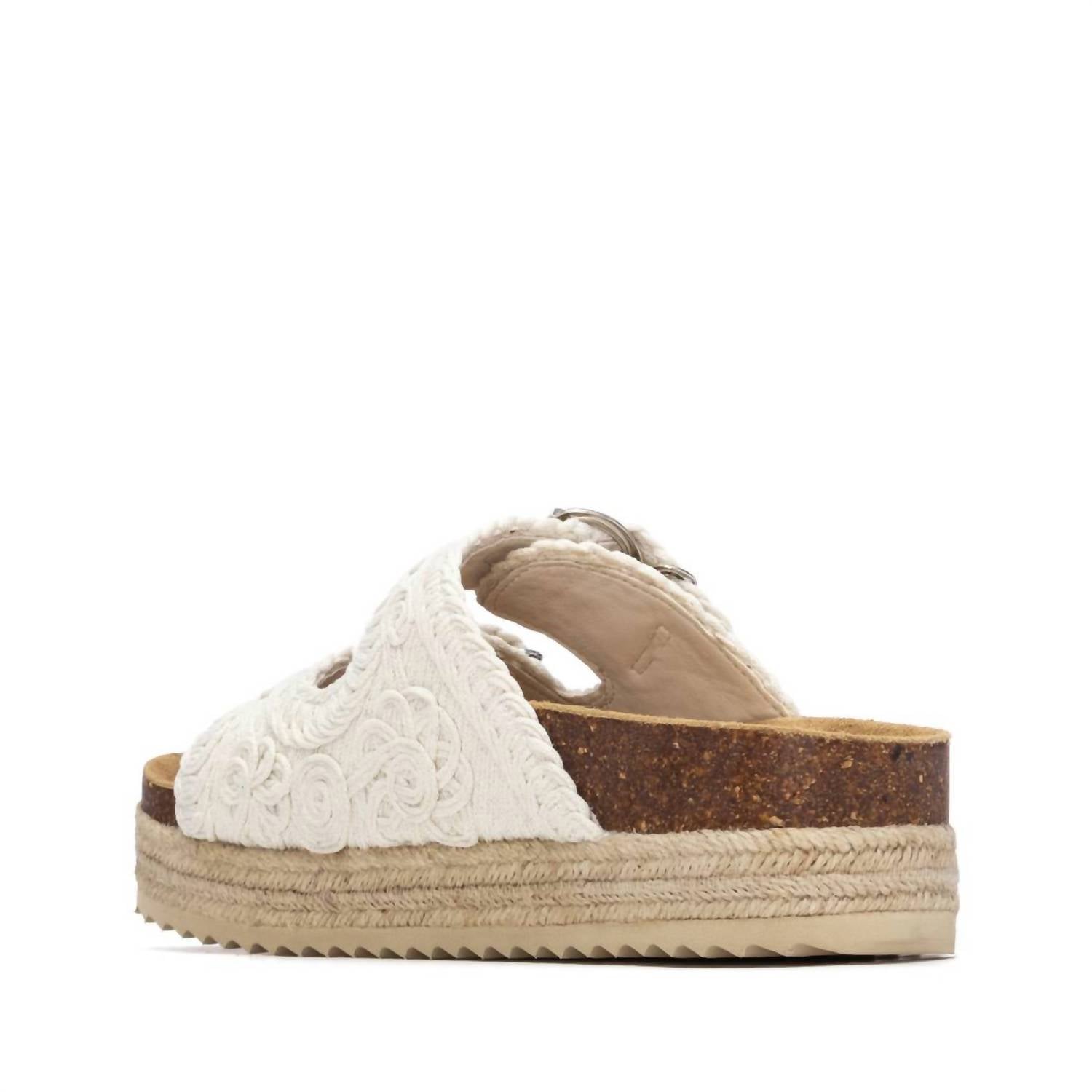 Xti Women's Refresh Textile Sandals in beige - women's sandal - detail view