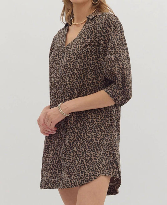 Entro - Cheetah Chic Mini Dress