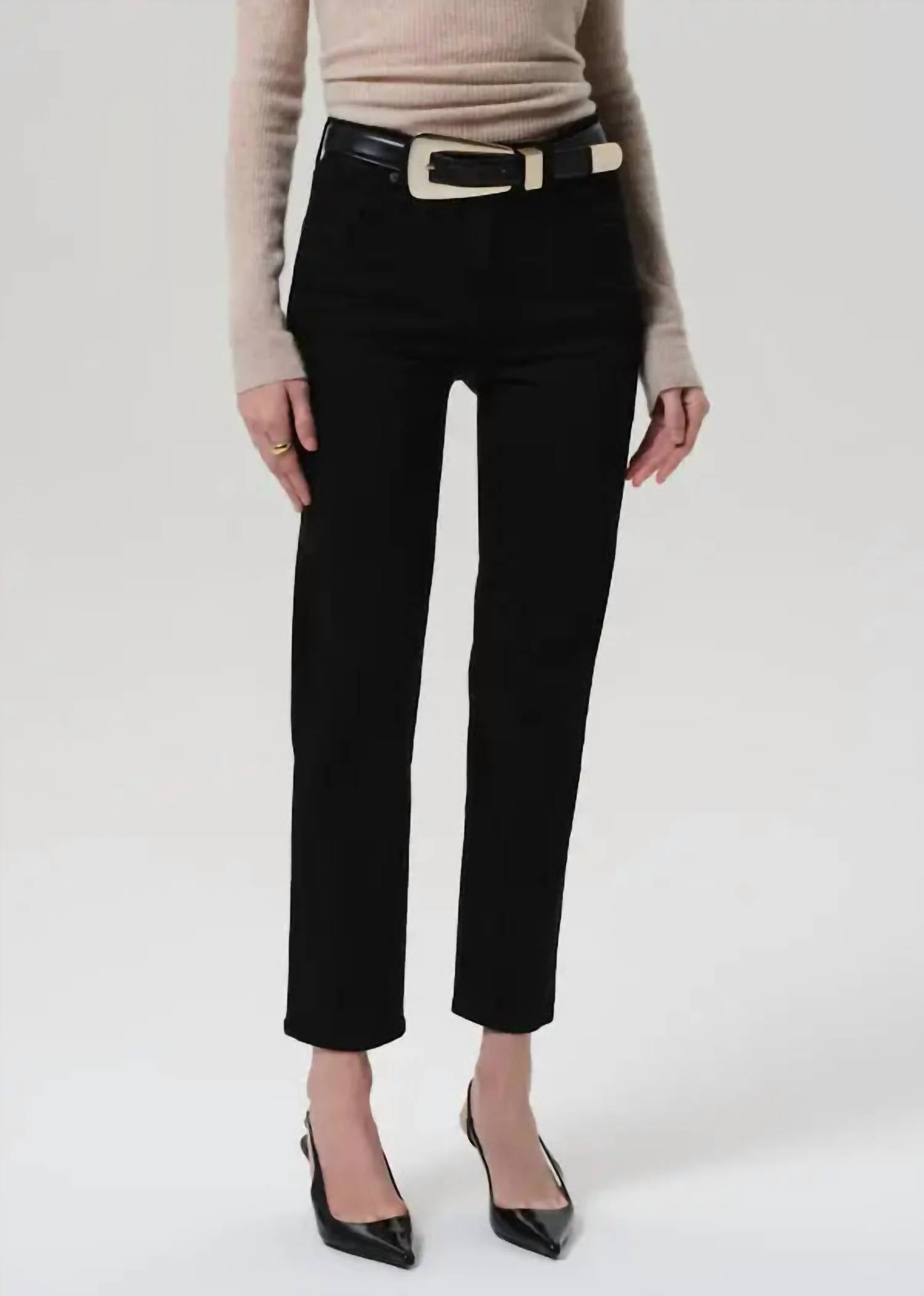 Citizens of Humanity Caia Straight Leg Pants in plush black - women's pants - view 4