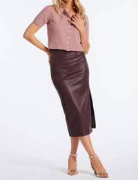 Bishop + Young - Colette Side Ruched Midi Skirt