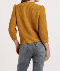 Another Love - Cable Knit Three Quarter Sleeve Sweater
