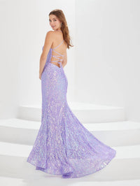 Tiffany Designs - Sparkle Fit And Flare Prom Dress