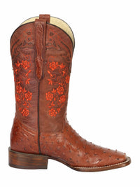 El General Western Wear - Women’s Rose Of Texas Exotic Ostrich Cowboy Boots